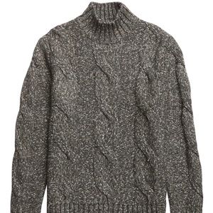 Banana Republic Mens Cable Knit Turtleneck